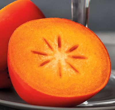 Bright Red persimmon fruit